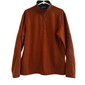 Kuhl Quarter Zip Pullover Sweater Fleece Orange Rust Men's Large